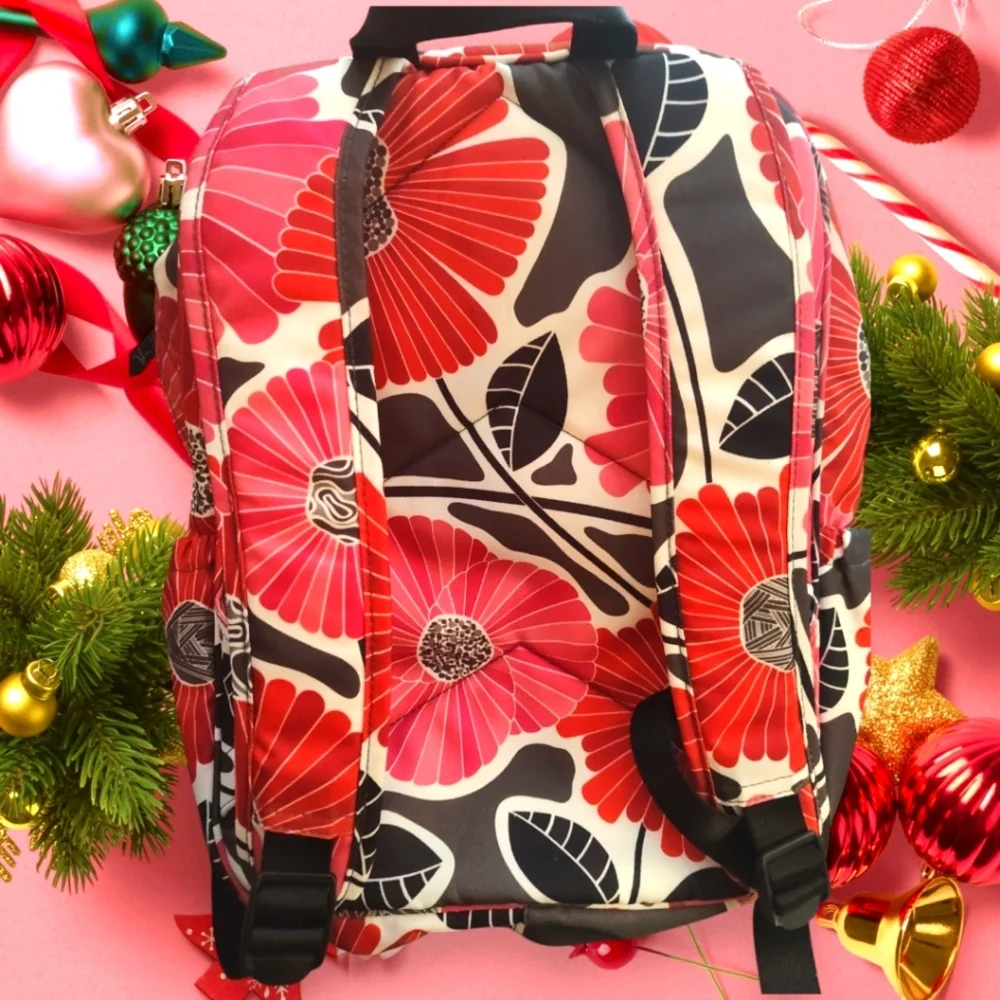 Vera Bradley Red Pink Floral Backpack